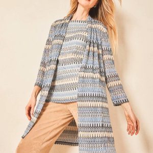 Travelers™ Knit Chevron Open-Front Cardigan