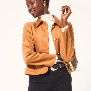 Suede Cropped Jacket