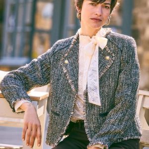 Tweed Mix Moto Jacket