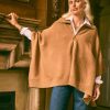Cashmere-Blend Pullover Sweater Poncho