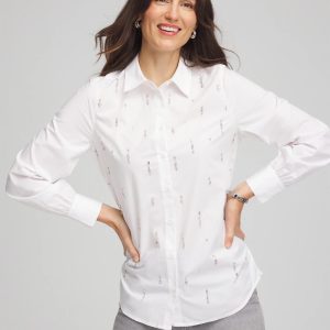 Jeweled Poplin Shirt