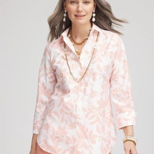 No Iron™ Floral Stretch Sateen Shirt