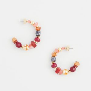 No Droop® Beaded Hoop Earrings