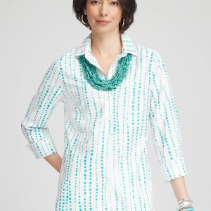 No Iron™ Sateen Bubble Print Shirt
