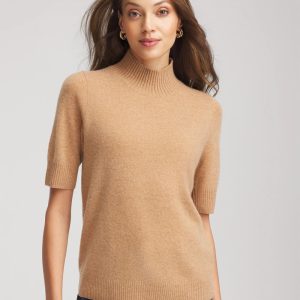 Cashmere Elbow-Sleeve Sweater