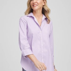 No Iron™ Gingham Sateen Shirt