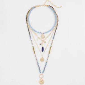Convertible Layered Lapis Necklace