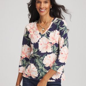 Floral 3/4 Sleeve Perfect Tee