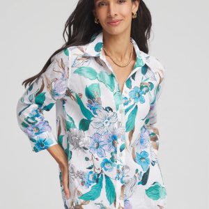 No Iron™ Floral Linen Shirt
