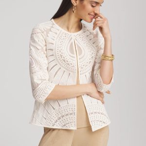 Travelers™ Collection Embroidered 3/4 Sleeve Jacket