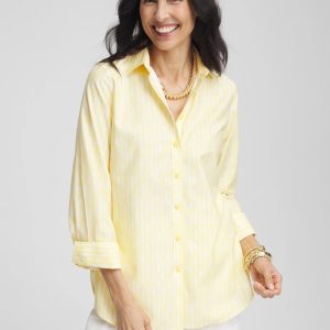 No Iron™ Golden Striped Shirt