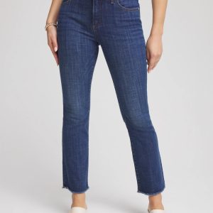 Girlfriend Fray Hem Kick Flare Jeans