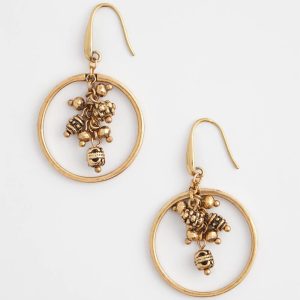 French Hook Drop Hoop Earrings
