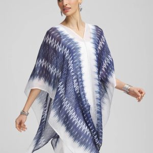 Long Embellished Linen Kaftan