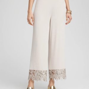 Travelers™ Lace Trim Cropped Pants