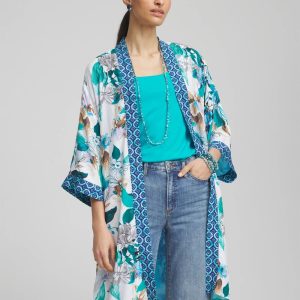 Island Motif Long Kimono