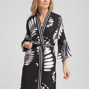 Tie-Front Long Kimono