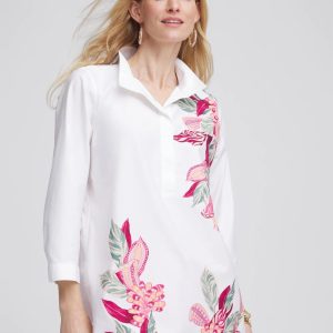 No Iron™ Floral Buttonback Tunic