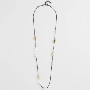 Mixed-Metal Charm Necklace