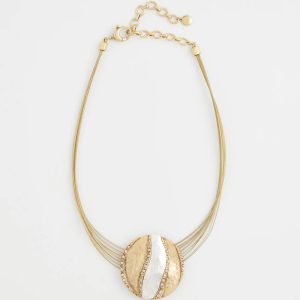 Mixed-Metal Safari Pendant Necklace