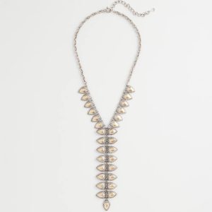 Vertical Pear Shaped Y-Drop Necklace