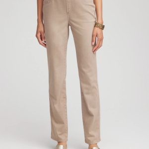 Pull-On Straight Jeans