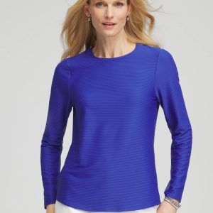 Zenergy® UPF Crew Neck Mesh-Inset Pullover