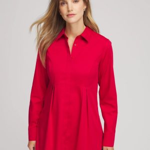 No Iron™ Peplum Pleated Shirt