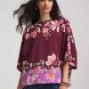 Printed Boatneck Pullover Poncho