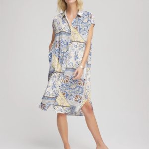 Floral Patchwork Short Shirtdress