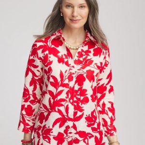 No Iron™ Floral Linen Shirt