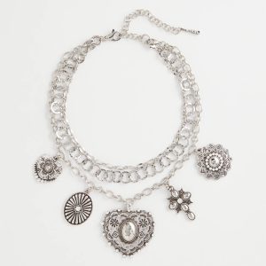 Convertible Medallion-Charm Collar Necklace