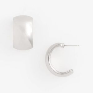 No Droop® Silver-Tone Hoop Earrings