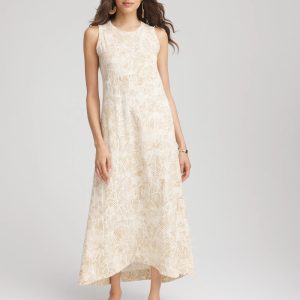 Petite Printed Sleeveless Midi Tank Dress
