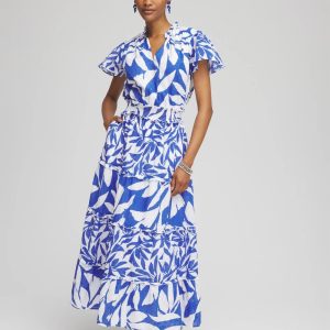 Petite Flutter Sleeved Maxi Dress