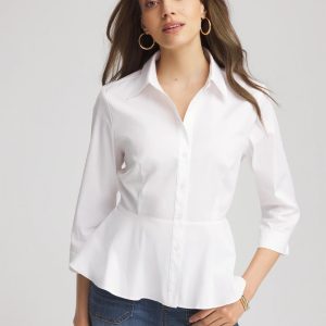 Peplum Poplin Shirt