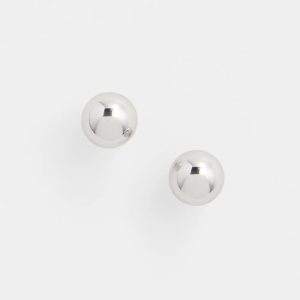 Silver Tone Stud Earrings