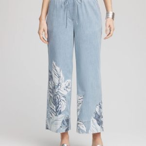Lightweight Drawstring Cropped Denim