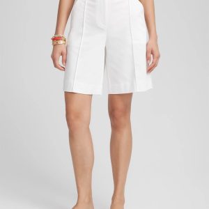 Sateen Tab-Front A-line Shorts