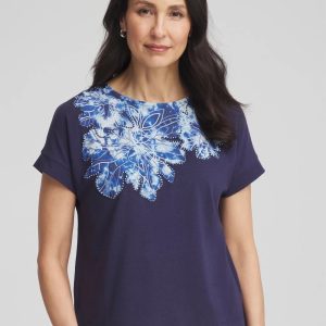 Zenergy® UPF Knit Applique Dolman Top